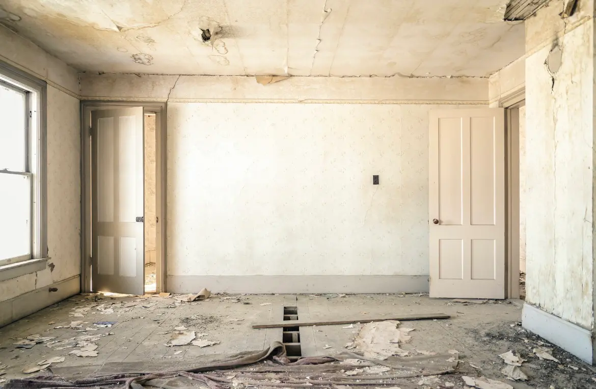 Waste disposal crew managing a cleanout project in North Madison